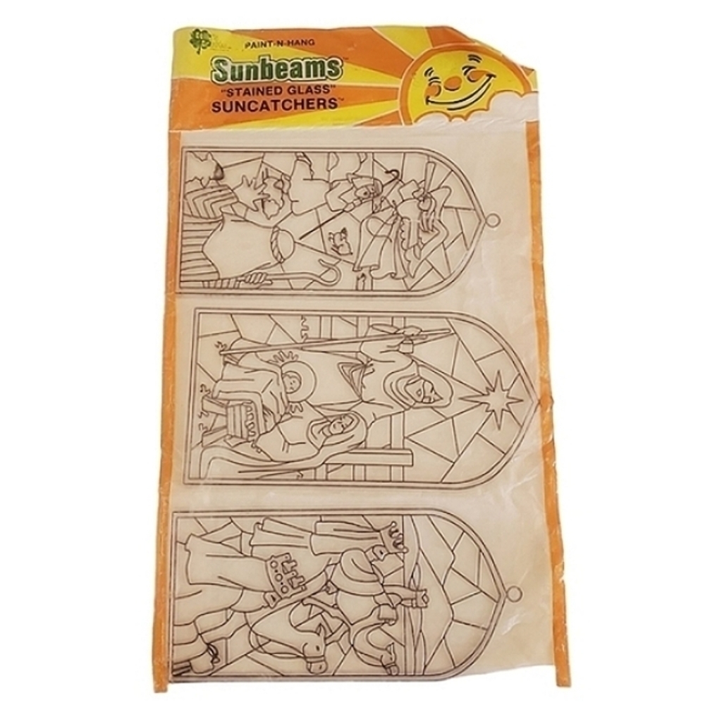 Sunbeams Paint-N-Hang Stained Glass Suncatcher NIP 1983 Vintage